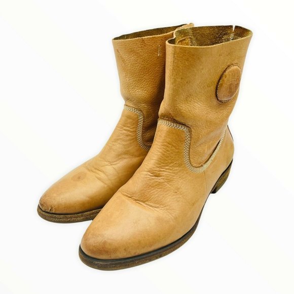 Blackstone Shoes - Blackstone Leather Ankle Boots Shoes Hl58 Rusty Brown Size 38 US 8 Women Pull On